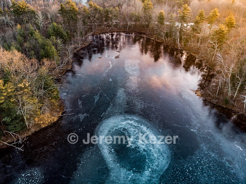 Ames Pond in winter, Tewksbury, Massachusetts